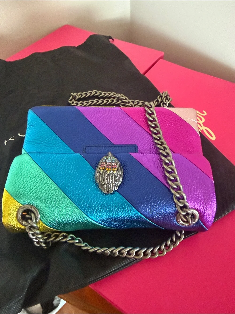 Kurt Geiger LEATHER KENSINGTON BAG - Picture 6 of 8